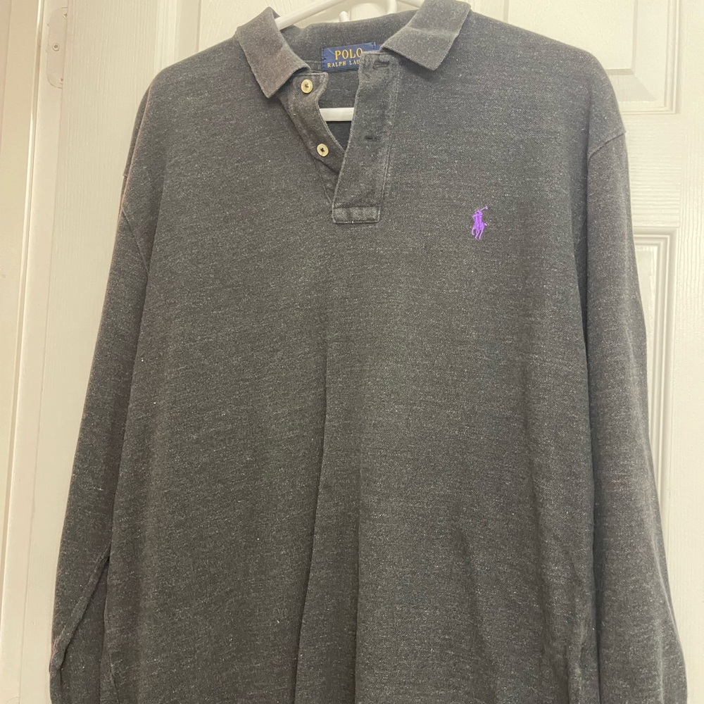 Polo by Ralph Lauren Gray Classic Polo Shirt with Iconic Logo